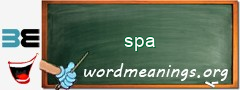 WordMeaning blackboard for spa